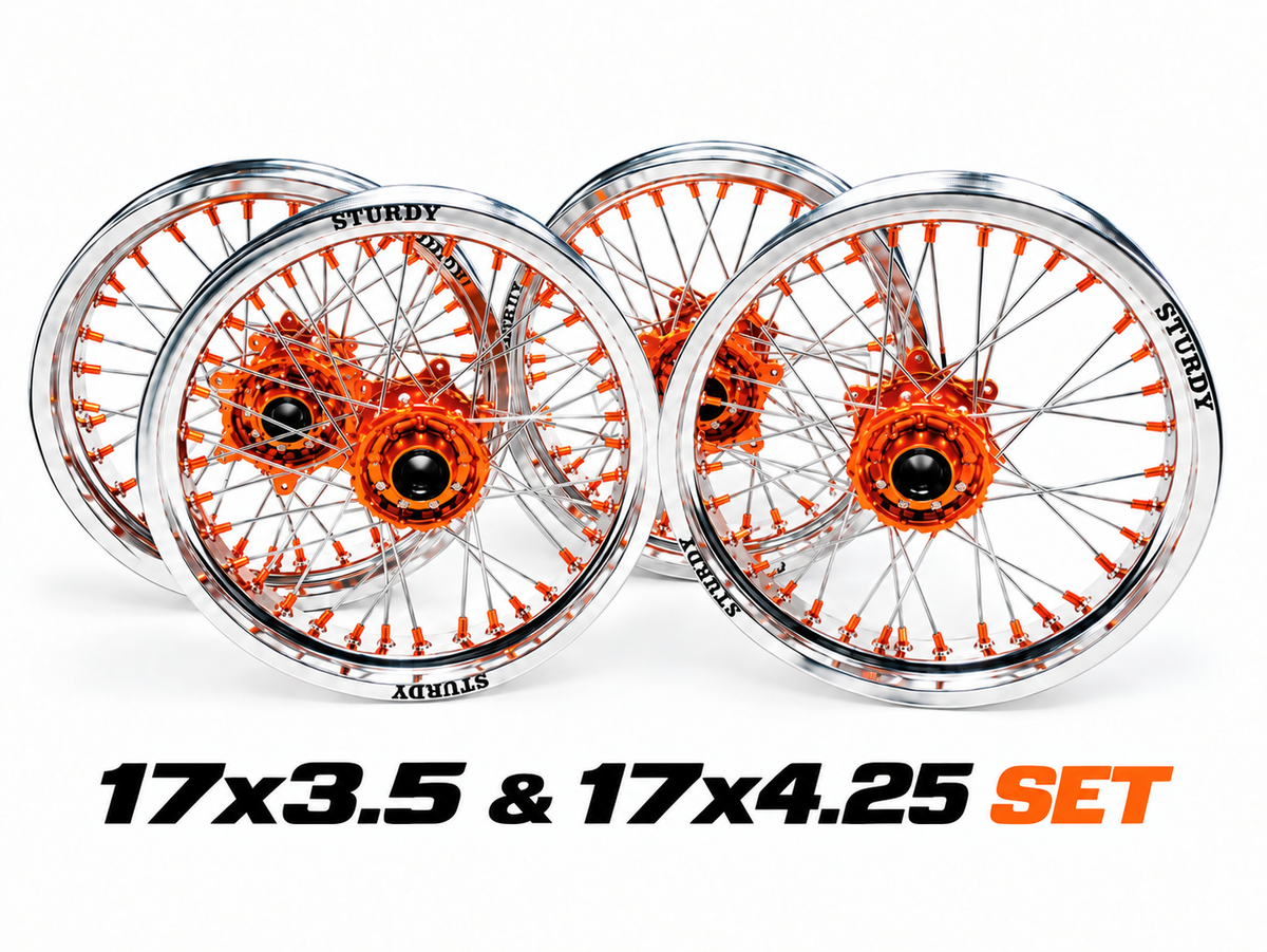KTM Supermoto wheelset 17x3.50 & 17x4.25
