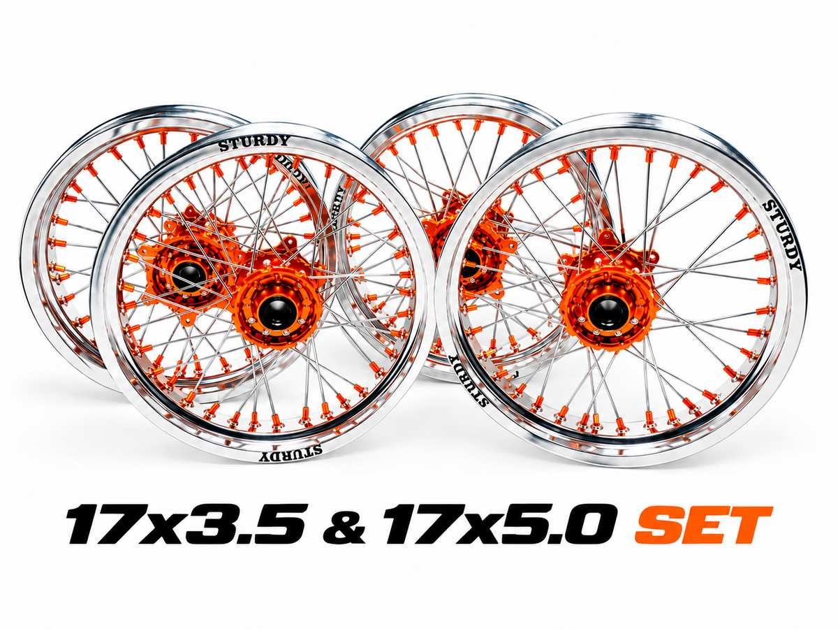 KTM Supermoto wheelset 17x3.50 & 17x4.25